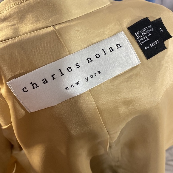 Charles Nolan New York Khaki Blazer Size 4 - Picture 4 of 4